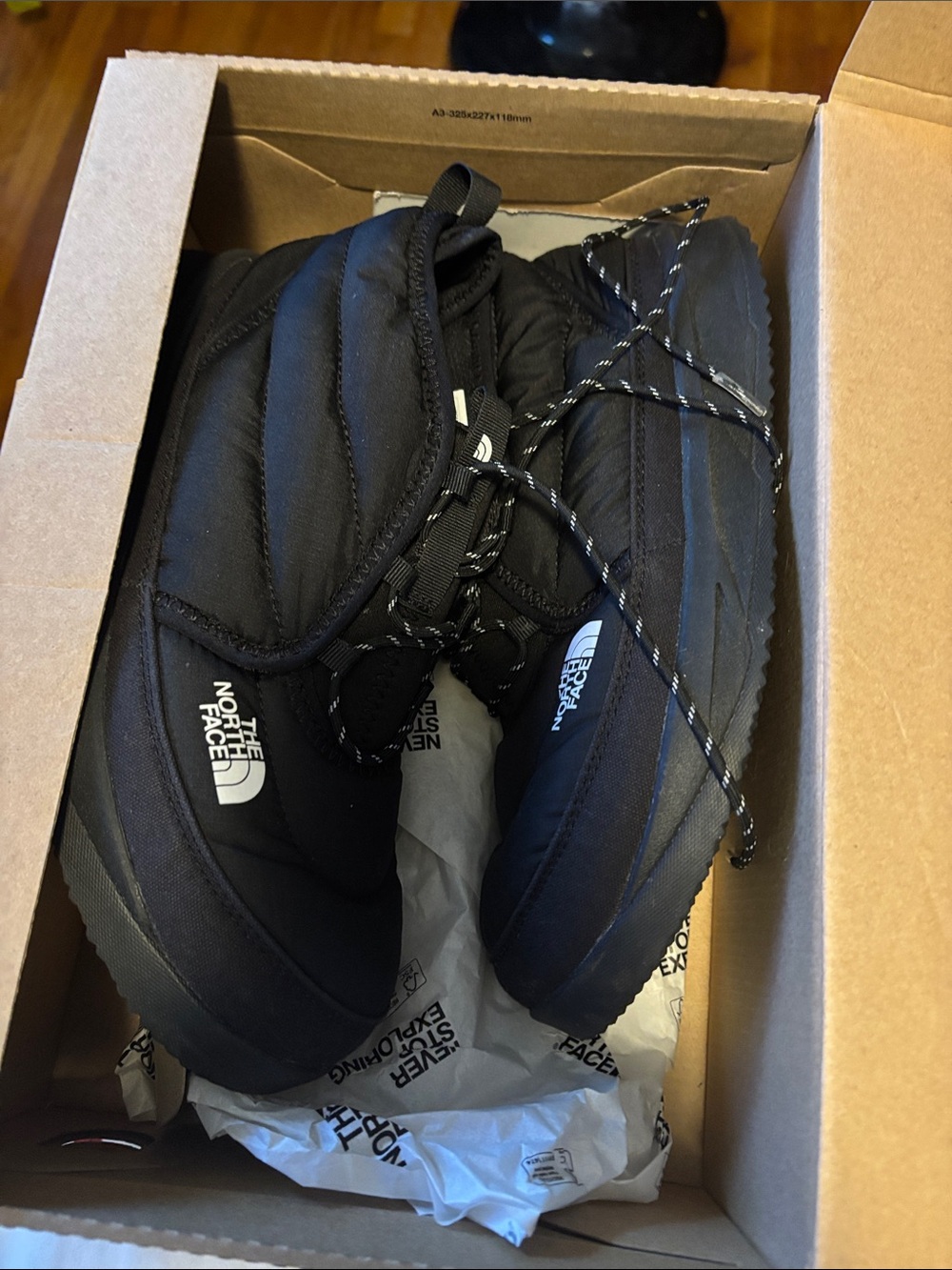 The North Face Men's Black Quilted Slip-On Boots